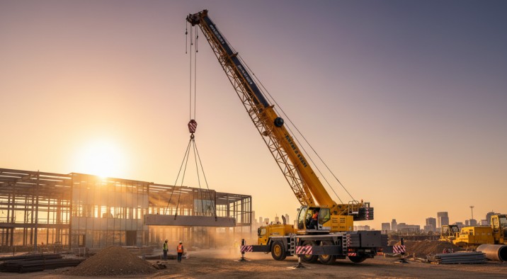 Image of a mobile crane